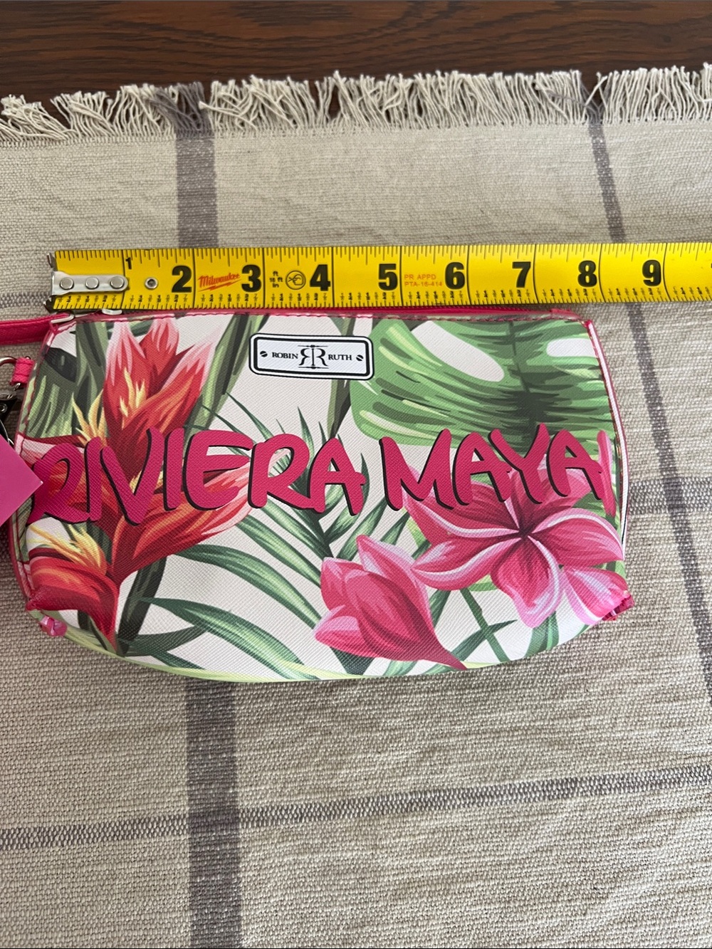 Robin Ruth Pink Tropical Riviera Maya Wristlet - Picture 9 of 11